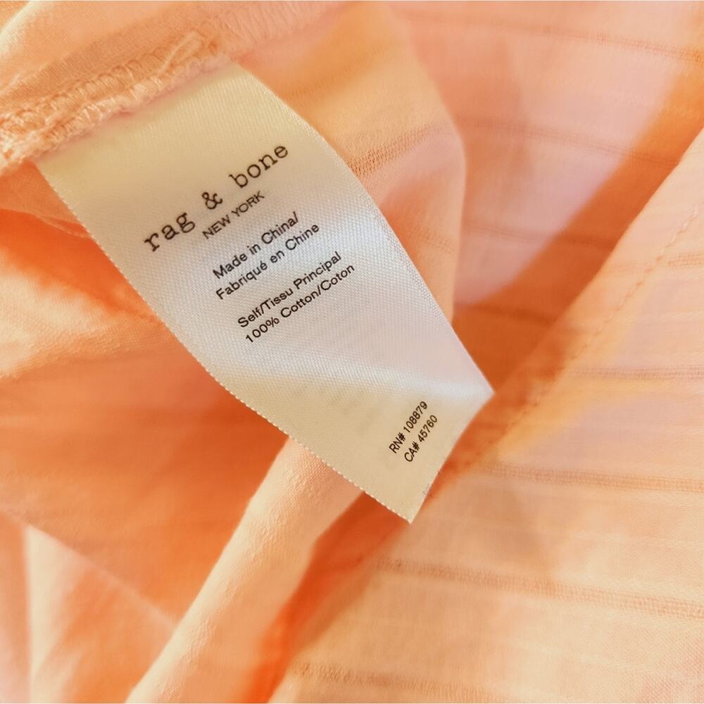 Rag & Bone Peach Small Stripe Drape Blouse - image 4